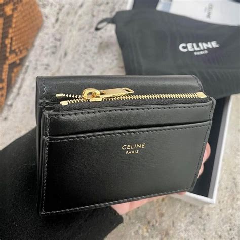 celine triomphe wallet on chain review|celine triomphe compact wallet.